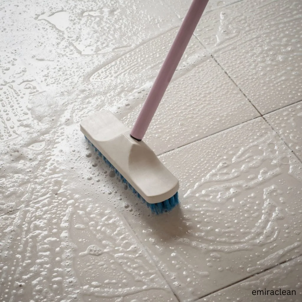 Deep cleaning of club floors and bar areas by professional cleaners