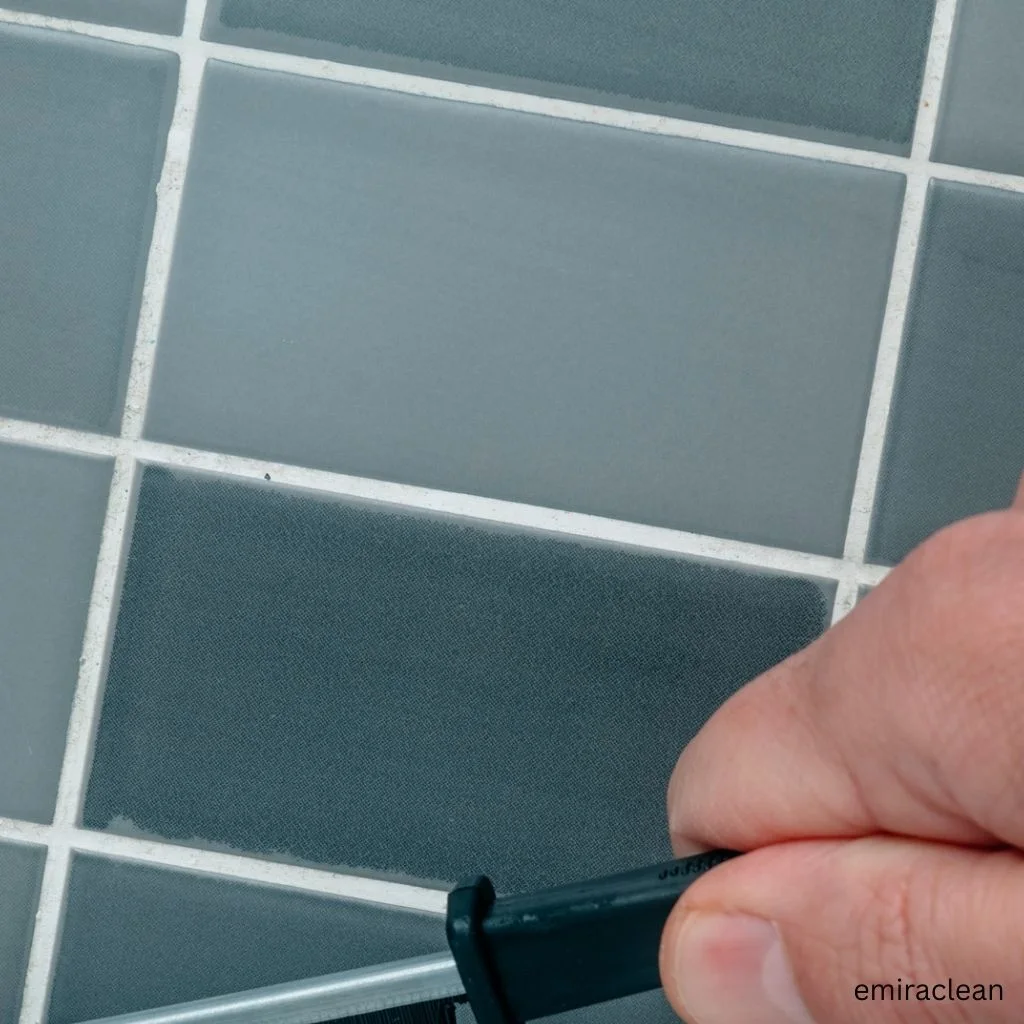 Visible results of professional grout restoration services.
