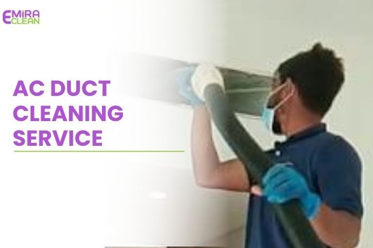 AC Technician doing AC Duct deep cleaning