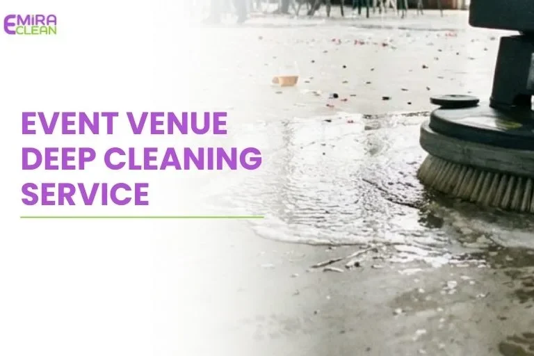 Professional event venue deep cleaning services for halls and party spaces